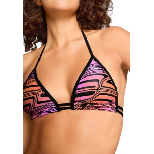 Γυναικείο Μαγιό Puma Swim Women Printed Triangle Top 1P 701230263-003