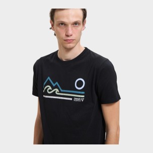 Ανδρικό T-Shirt Magnetic North Men's T-Shirt Mountain Wave A51012 (Black)