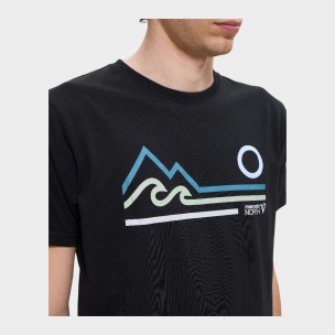 Ανδρικό T-Shirt Magnetic North Men's T-Shirt Mountain Wave A51012 (Black)