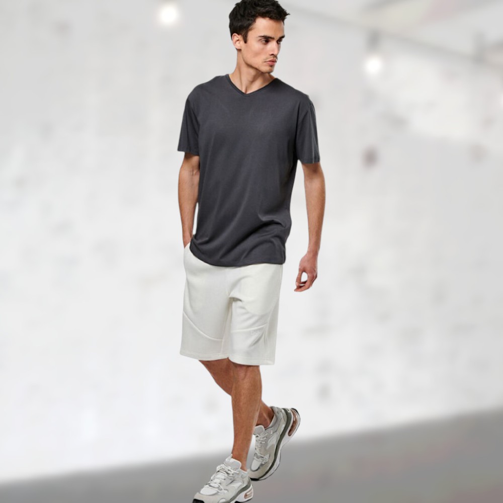 Ανδρικό Σορτς Body Action Men's Tech Training Shorts 033527-03 (White Alyssum)