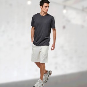 Ανδρικό Σορτς Body Action Men's Tech Training Shorts 033527-03 (White Alyssum)