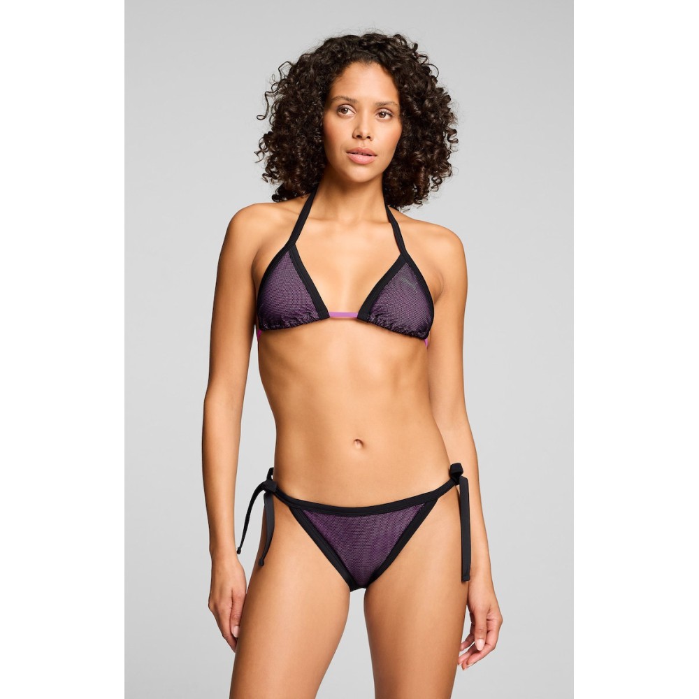 Γυναικείο Μαγιό Puma Swim Women Mesh Triangle Top 1P 701237615-002