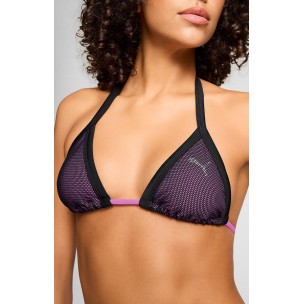Γυναικείο Μαγιό Puma Swim Women Mesh Triangle Top 1P 701237615-002