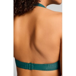 Γυναικείο Μαγιό Puma Swim Women Embossed V-Neck Plunge Top 1P 701238678-001