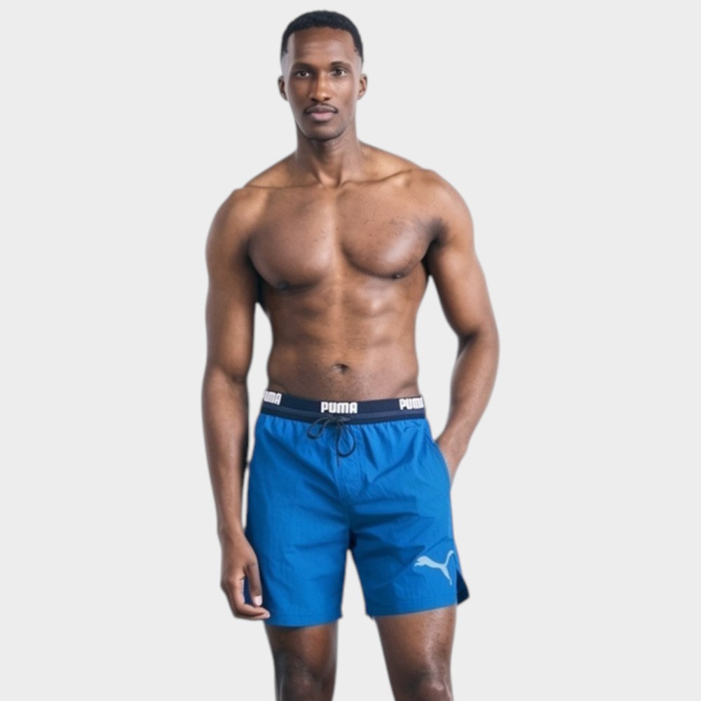 Ανδρικό Μαγιό Puma Swim Men Crinkle Mid Shorts 1P 701237077-001