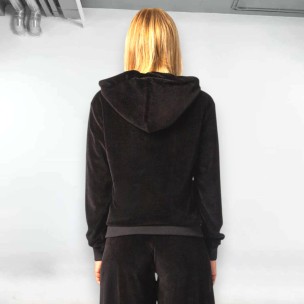 Γυναικεία Ζακέτα με Κουκούλα Be Nation Velour Full Zip Hood Black 07102206 01