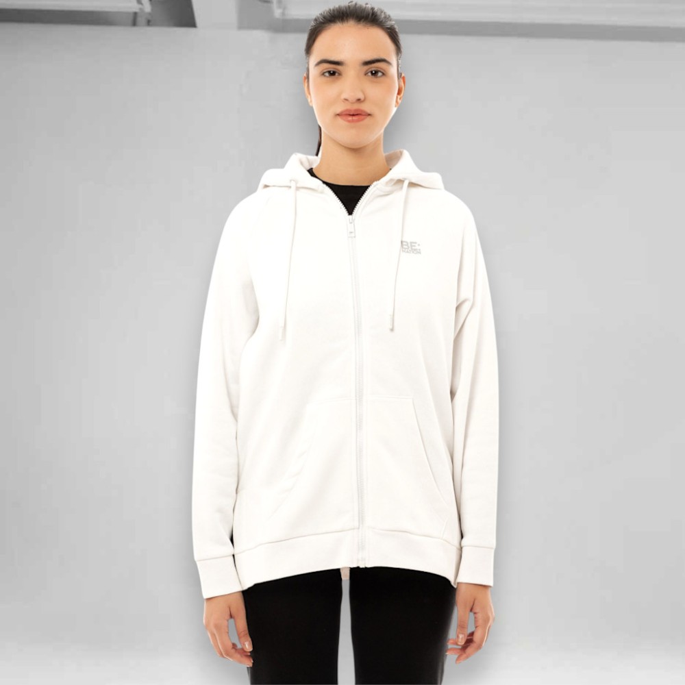 Γυναικεία Ζακέτα με Κουκούλα Be:Nation Reflective Full Zip Hood 07102304 (White)