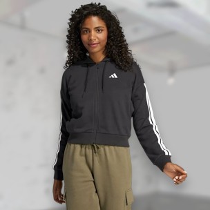 Γυναικεία Ζακέτα με κουκούλα Adidas Essentials 3-Stripes French Terry JE0052