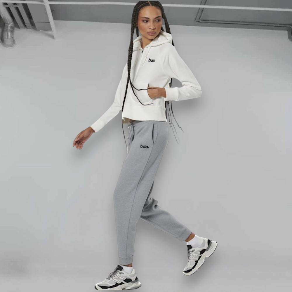 Γυναικείο Παντελόνι Φόρμας Body Action Women's Fleece Skinny Joggers 021534-01(Silver Grey)