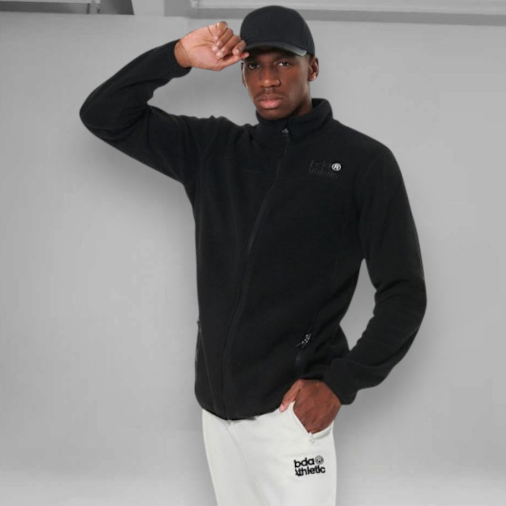 Ανδρική Ζακέτα Body Action Men's Fleece Full Zip Polar Fleece 073524-01(Black)