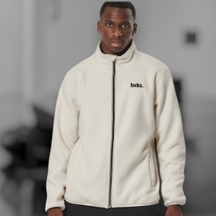 Ανδρική Ζακέτα Body Action Men's Boucle Fleece Jacket 073522-01 (Pristine Ecru)