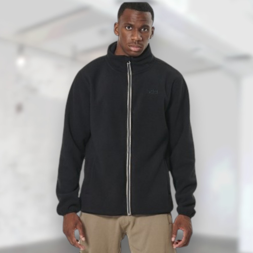 Ανδρική Ζακέτα Body Action Men's Boucle Fleece Jacket 073522-01 (Black)