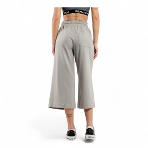 Γυναικείο Παντελόνι Φόρμας BeNation Terry Cropped Wide Leg Pant 02112501-3A (L.Grey)