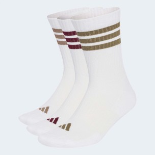 Adidas 3-Stripes Cushioned 3-Pack Socks White KQ6775