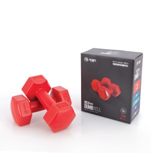 Αλτήρας Εξάγωνος Plastic Series 1,00Kg (Ζευγάρι) Amila 44530
