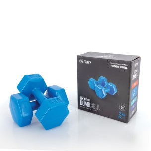 Αλτήρας Εξάγωνος Plastic Series 2,00Kg (Ζευγάρι) Amila 44531