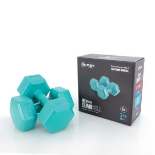 Αλτήρας Εξάγωνος Plastic Series 3,00Kg (Ζευγάρι) Amila 44534