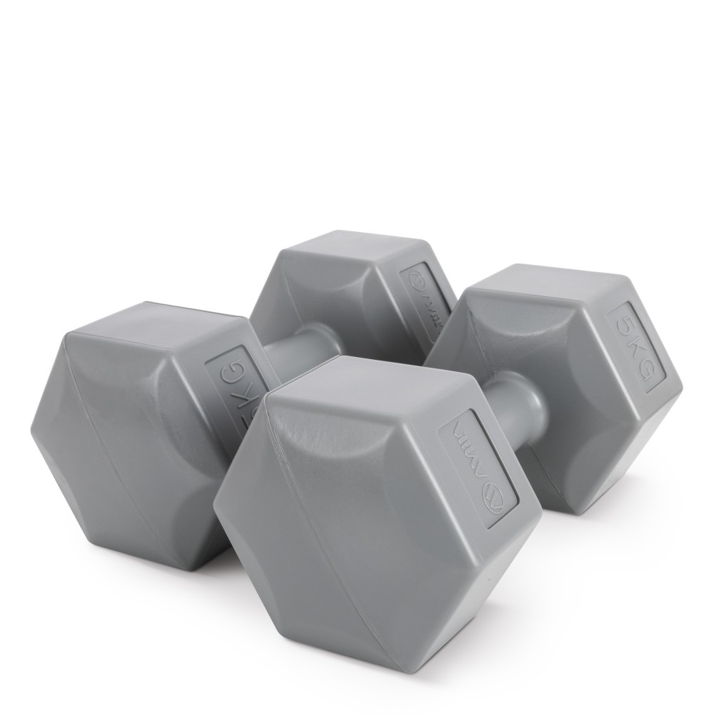 Αλτήρας Εξάγωνος Plastic Series 5,00Kg (Ζευγάρι) Amila 44536