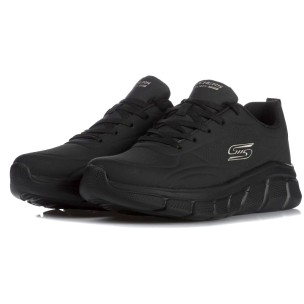 Ανδρικά Παπούτσια Skechers Debossed Lace Up Pu 118110-BBK