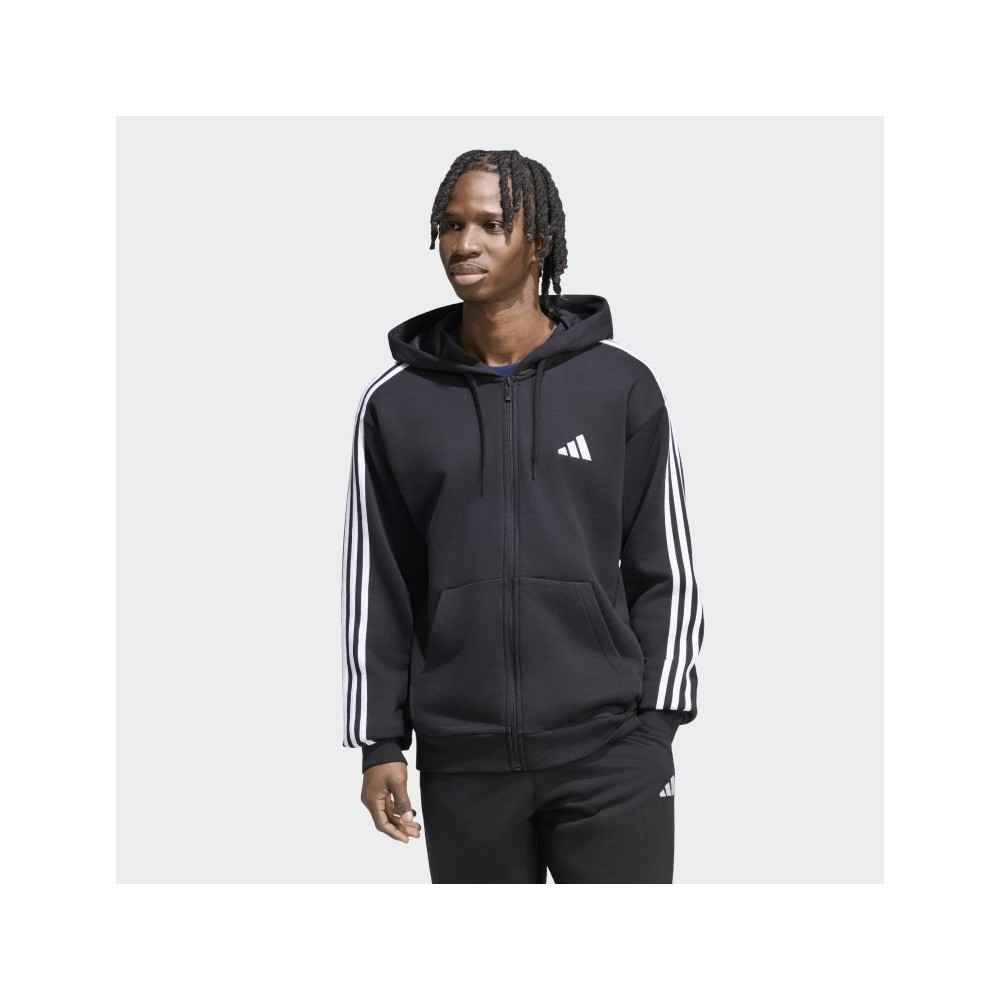 Ανδρική Αθλητική Ζακέτα Φούτερ με Κουκούλα adidas Essentials 3-Stripes French Terry Full-Zip Hoodie KY6568