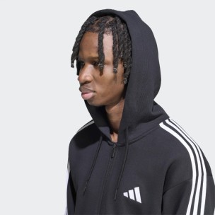 Ανδρική Αθλητική Ζακέτα Φούτερ με Κουκούλα adidas Essentials 3-Stripes French Terry Full-Zip Hoodie KY6568