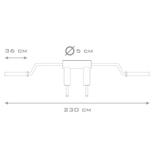 Ολυμπιακή Μπάρα Safety Squat 230cm LivePro 8376