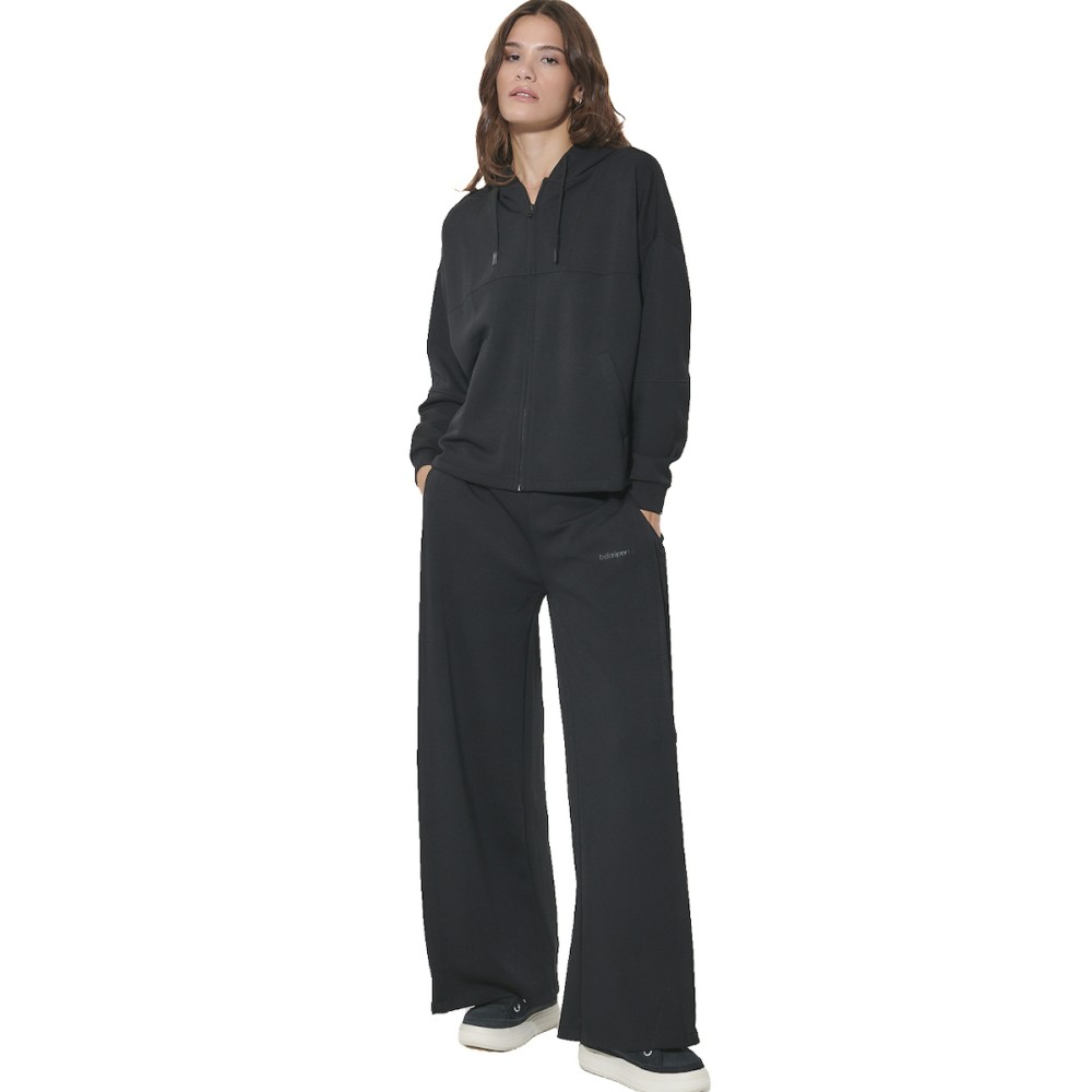 Γυναικείο Modal Παντελόνι Φόρμας Body Action Women's Modal Wide Leg Trousers 021634-01 (Black)