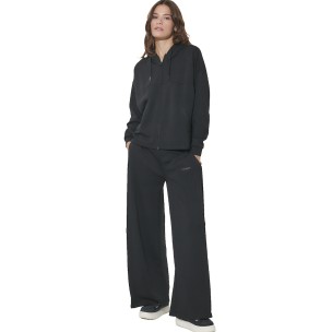 Γυναικείο Modal Παντελόνι Φόρμας Body Action Women's Modal Wide Leg Trousers 021634-01 (Black)