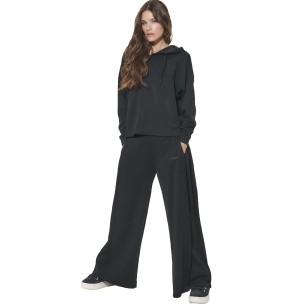 Γυναικείο Modal Παντελόνι Φόρμας Body Action Women's Modal Wide Leg Trousers 021634-01 (Black)