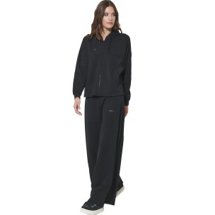 Γυναικείο Modal Παντελόνι Φόρμας Body Action Women's Modal Wide Leg Trousers 021634-01 (Black)