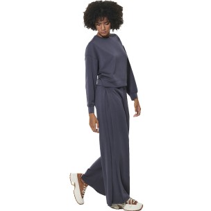 Γυναικείο Modal Παντελόνι Φόρμας Body Action Women's Modal Wide Leg Trousers 021634-01 (Ebony Blue)