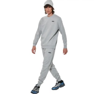 Ανδρικό Παντελόνι Φόρμας Body Action Men's Fleece Sportstyle Joggers 023627-01 (Light Melange Grey)