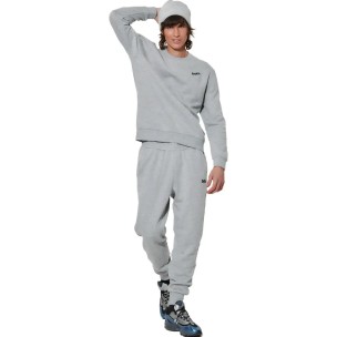 Ανδρικό Παντελόνι Φόρμας Body Action Men's Fleece Sportstyle Joggers 023627-01 (Light Melange Grey)