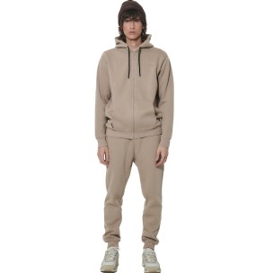 Ανδρική Ζακέτα με Κουκούλα Body Action Men's Zip Through Fleece Hoodie 073632-01 (Teak Beige)