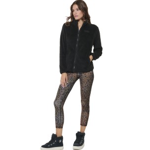 Γυναικεία Sherpa Ζακέτα Body Action Women's Fluffy Fleece Jacket 071624-01 (Black)