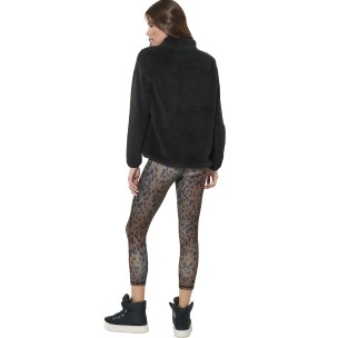 Γυναικεία Sherpa Ζακέτα Body Action Women's Fluffy Fleece Jacket 071624-01 (Black)