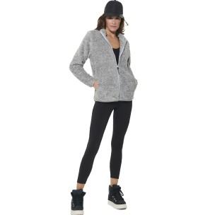 Γυναικεία Sherpa Ζακέτα Body Action Women's Fluffy Fleece Jacket 071624-01 (Heather Grey)