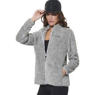 Γυναικεία Sherpa Ζακέτα Body Action Women's Fluffy Fleece Jacket 071624-01 (Heather Grey)