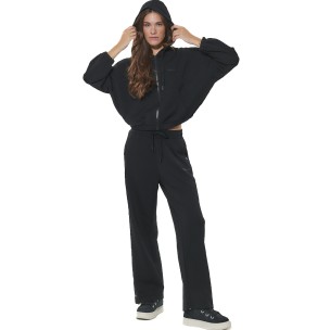 Γυναικεία Modal Ζακέτα με Κουκούλα Body Action Women's Modal Crop Jacket 071632-01 (Black)