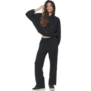 Γυναικεία Modal Ζακέτα με Κουκούλα Body Action Women's Modal Crop Jacket 071632-01 (Black)