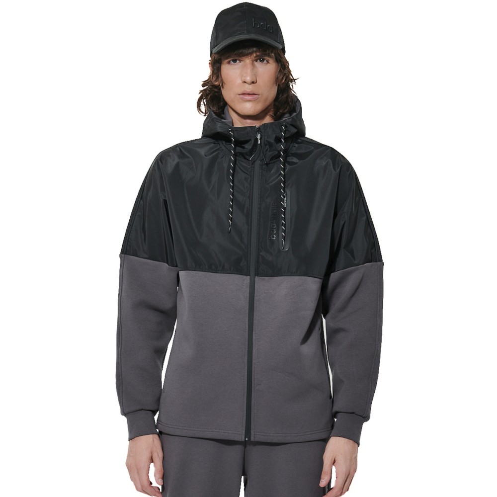Ανδρικό Μπουφάν Body Action Men's Two Tone Scuba Track Jacket 073627-01 (Boulevard Grey/Black)