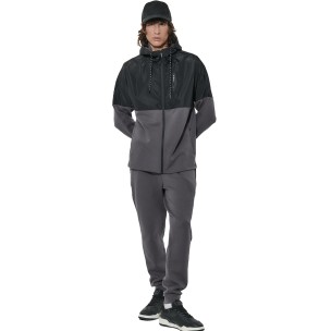 Ανδρικό Μπουφάν Body Action Men's Two Tone Scuba Track Jacket 073627-01 (Boulevard Grey/Black)