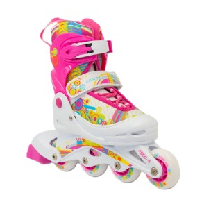 Αυξομειούμενα Inline Skates Αθλοπαιδιά, Φούξια 002.1084/F (Size 34-37)