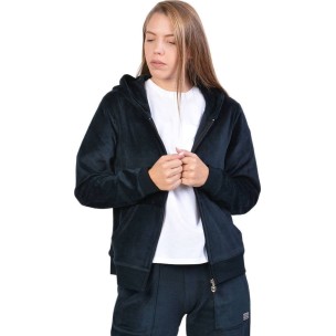 Ζακέτες Body Action WOMEN VELOUR HOODIE JACKET Body Action 071928-01 BLACK