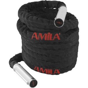 Battle Rope με χερούλια αλουμινίου amila (15m) 84554