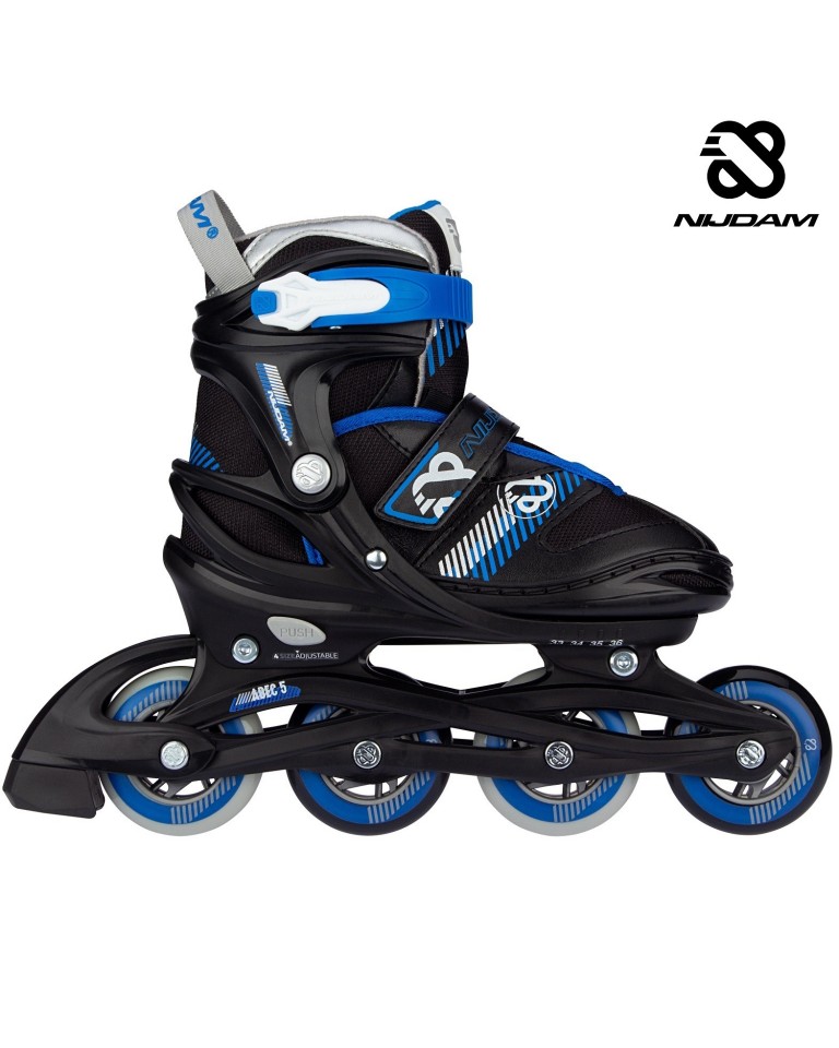 Ρυθμιζόμενα Πατίνια Nijdam Inline Skates "Go Crossing" N20AA03 (Size 33-36)