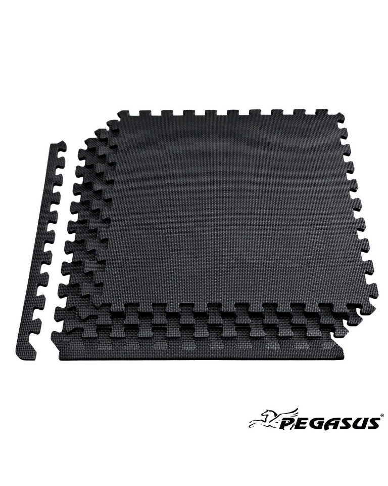 Δάπεδο προστασίας Puzzle EVA (Μαύρο) 1.2cm (Σετ 4τμχ) 4300
