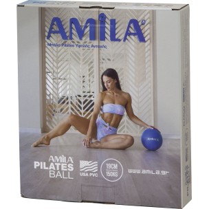 Μπάλα Pilates 19cm Μαύρη Amila 95802