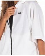 WOMEN OVERSIZED FULL ZIP HOODIE 071015-02-WHITE