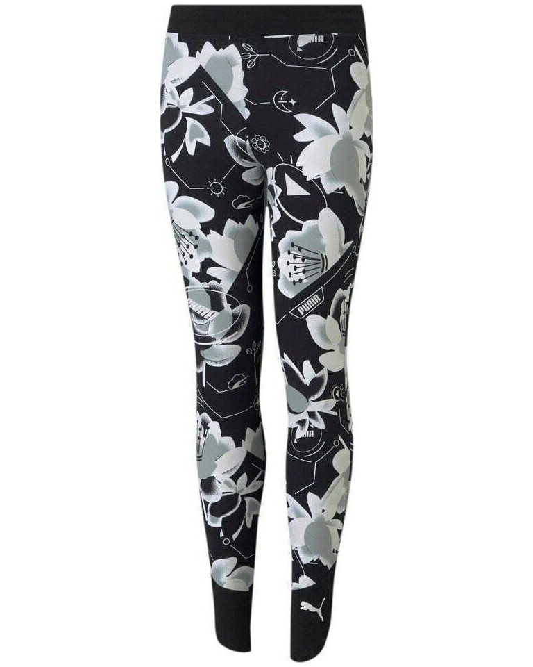 Παιδικό Αθλητικό Κολάν Ss21vPuma  Alpha Aop Leggings G 586177-01 Black/aop
